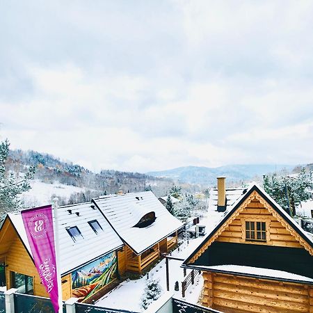 Mutne Stylowe Beskidy - Luksusowe Domki Z Saunami I Jacuzzi 아파트 외부 사진